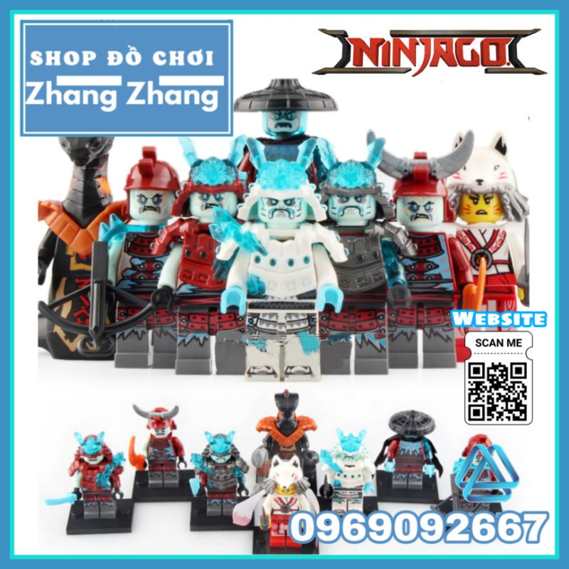 Đồ chơi Xếp hình Ninjago Masters of Spinzitzu gồm General Vex - Ice Emperor - Char - Akita Minifigures PRCK GA123 130