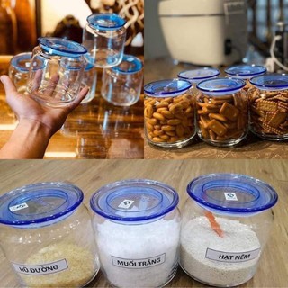 Hũ Thủy Tinh Luminac 500ml Có Nắp Đậy Đựng Gia Vị Dễ Dàng Vệ Sinh, Lọ Thủy Tinh Luminarc Cường Lực Chịu Nhiệt