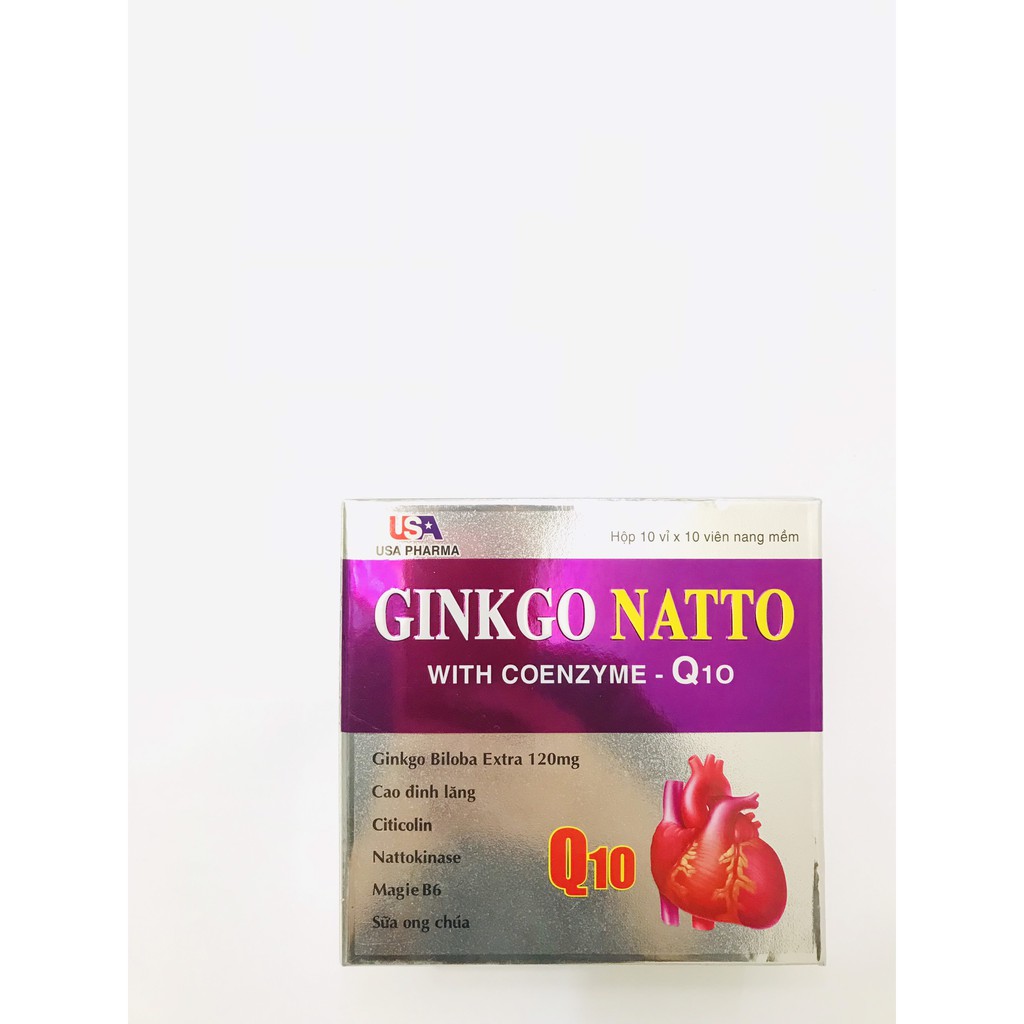Viên uống bổ não Ginko ❤️CHÍNH HÃNG Ginkgo Natto❤️ giúp hoạt huyết giảm đau đầu, hoa mắt, mất ngủ tê bì tay chân
