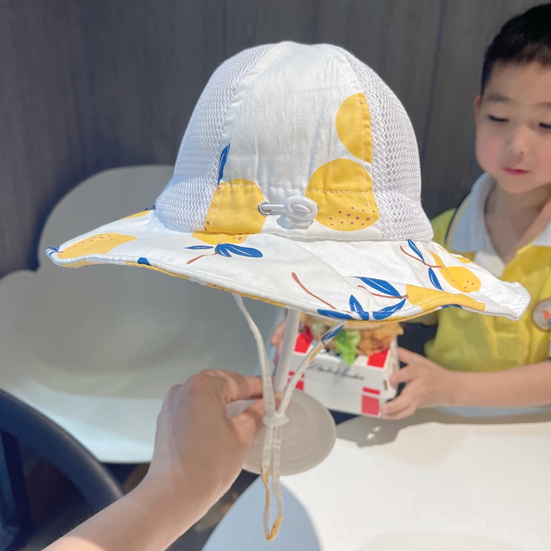 Nón Tai Bèo Phối Lưới Thoáng Khí Dễ Thương Thời Trang Mùa Hè Cho Bé Gái