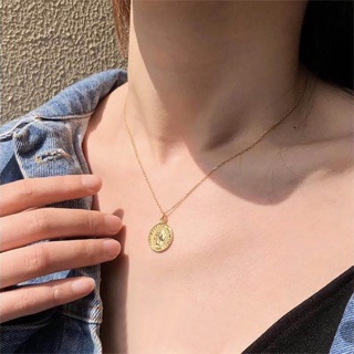 Gold coin necklace