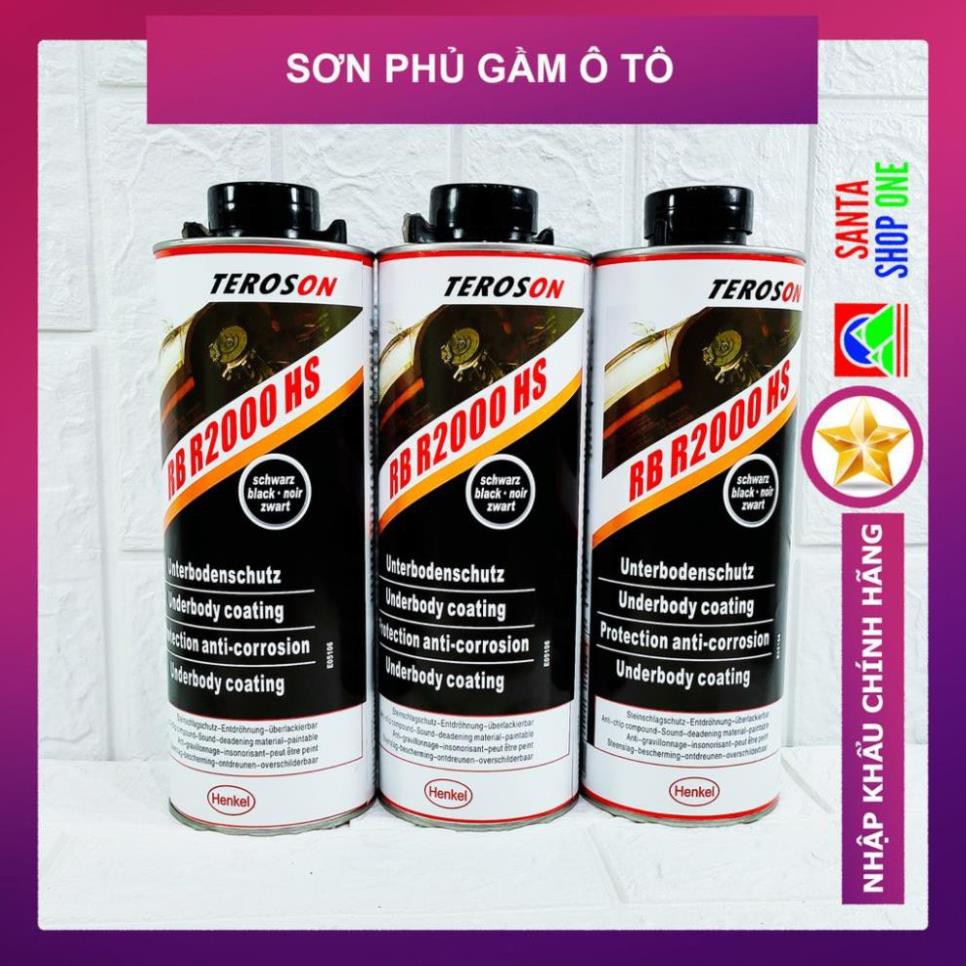 [HOT] Sơn Phủ Gầm Chống Ri TEROSON 1000ml - Hạn chế Tiếng Ồn, Đá Văng, Ngập Nước - Công Nghệ Hà Lan - BAOBAO Nhập Khẩu