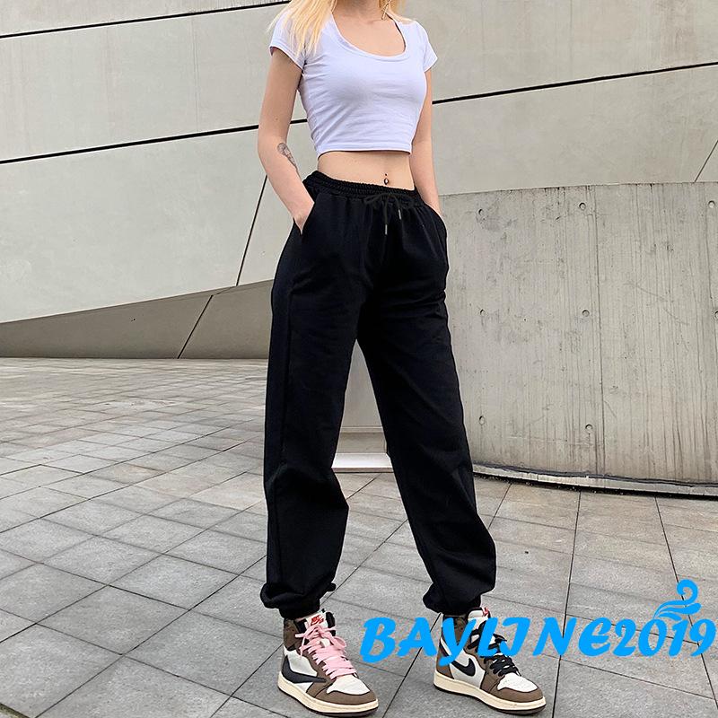 ❀Quần Jogger May-Nữ, Quần Dài Cao Cấp, Màu Trơn Thường Ngày Giảm Béo Rời Mặc Quần Thể Thao Yoga