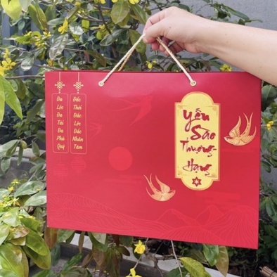 Túi đa lộc đựng hộp quà tặng yến sào cao cấp