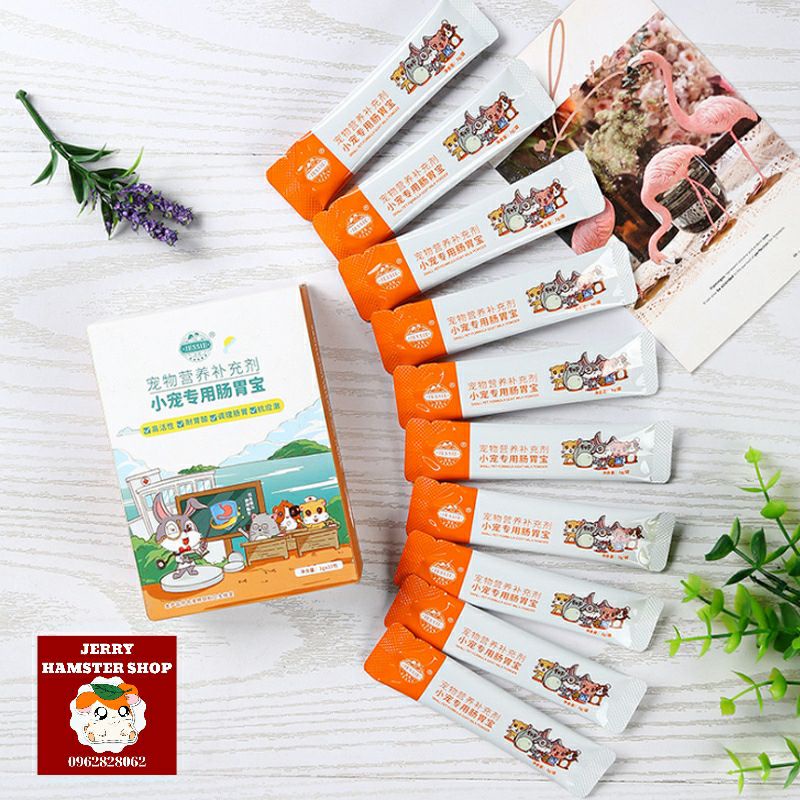 [Jessie]Gói bột dinh dưỡng hỗ trợ tiêu hóa cho hamster,thỏ,chuột lang và thú cưng nhỏ