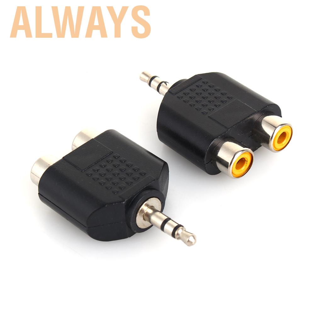 Đầu Chuyển Đổi Âm Thanh Từ Giắc Cắm 3.5mm Sang 2 Cổng Rca Chuyên Dụng