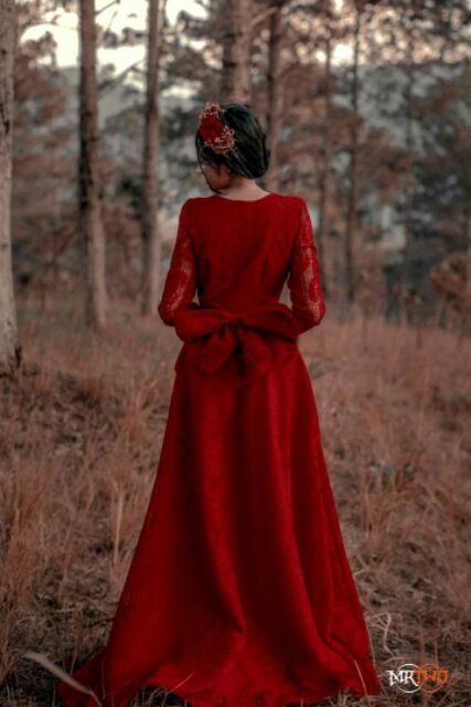 Đầm ren đỏ siêu đẹp hàng thiết kế