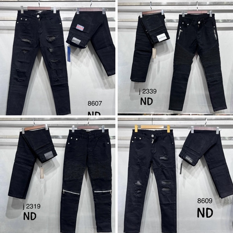 Quần jean thời trang nam mầu đen có hoạ tiết kéo khoá, Quần bò ống côn phong cách trẻ trung btshop từ 28 đến 34