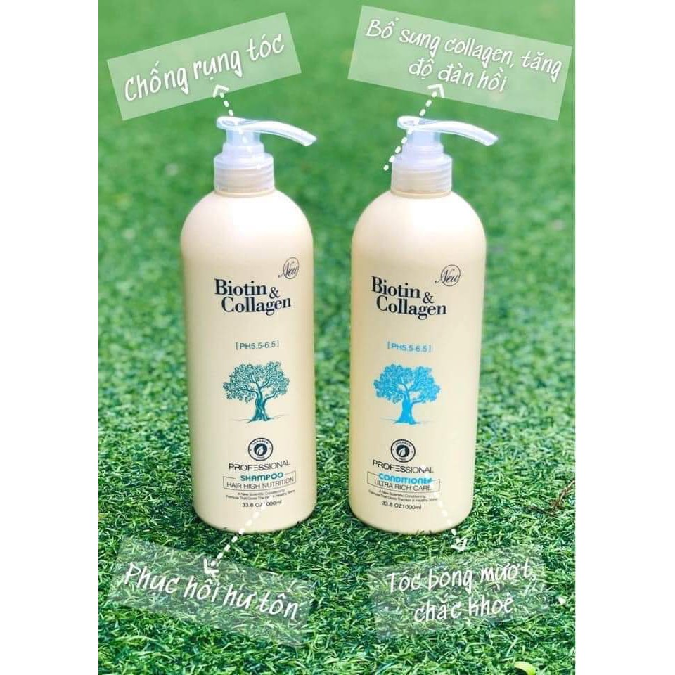 [ Hàng chính hãng ] Cặp Dầu Gội Xả Biotin Collagen 1000mlx2 | BigBuy360 - bigbuy360.vn