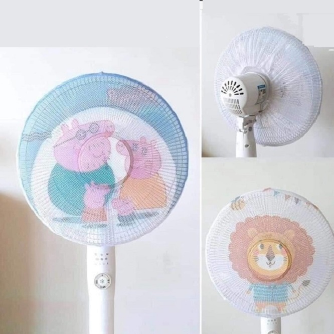 Lưới bọc quạt bảo vệ an toàn cho bé cỡ lớn có dây rút điều chỉnh