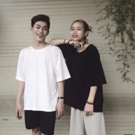 Áo thun trơn cotton, áo dáng rộng unisex (l) 8 | BigBuy360 - bigbuy360.vn
