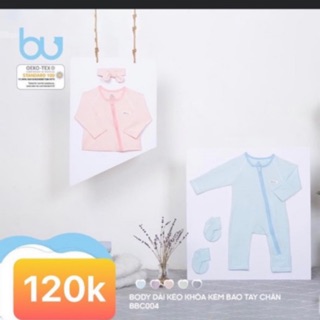 09- body dài kéo khoá kèm bao tay chân
