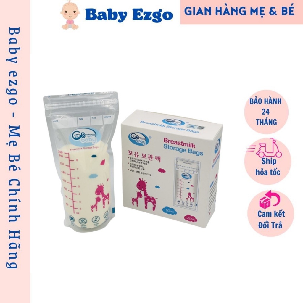 Túi trữ sữa GB Baby 250ml hộp 50 chiếc