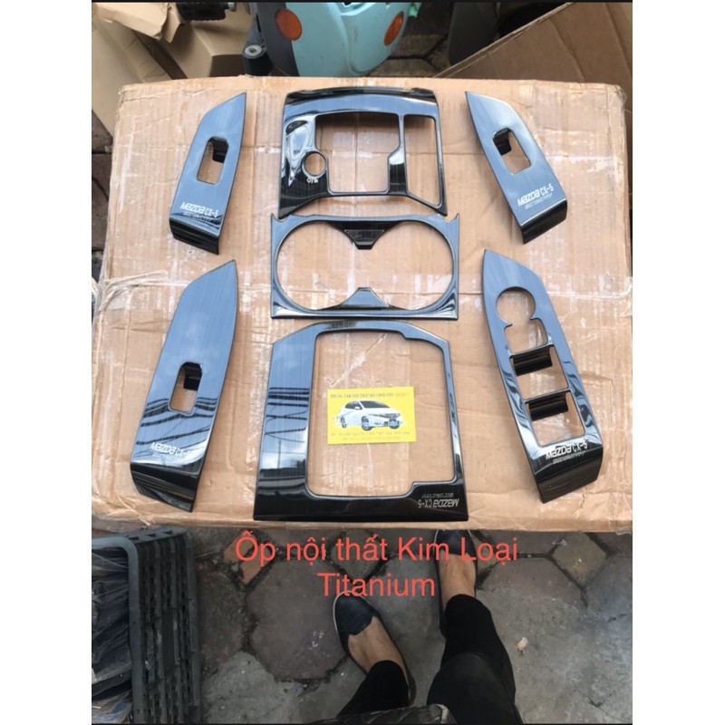 Ốp nội thất xe mazda Cx5 2018-2023 vân Đá bóng sang + Carbon + Titan Phụ kiện trang trí 2019 2020 2021 2022