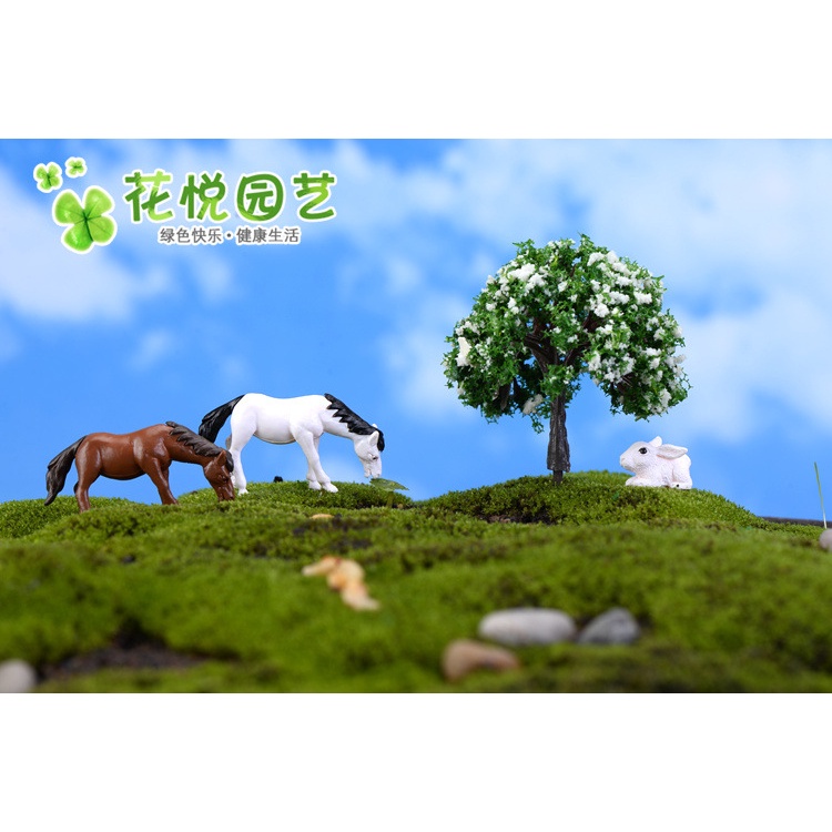 Phụ Kiện Tiểu Cảnh Chú Ngựa Trang Trí Terrarium, sen đá, xương rồng, cây cảnh, làm mô hình, đồ handmade