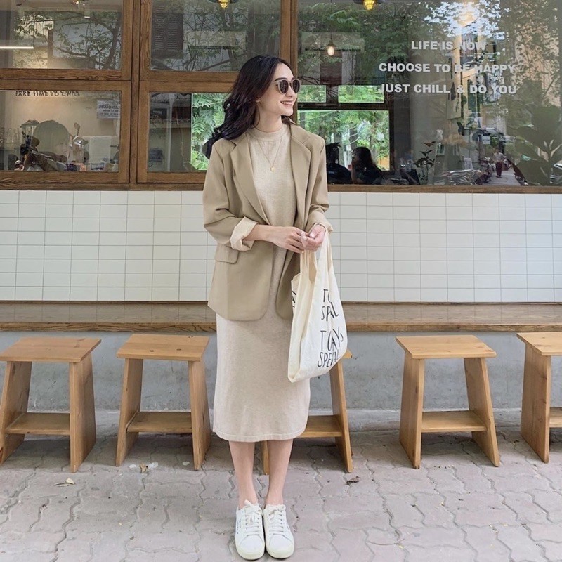 Áo blazer nữ dài tay 2 lớp phong cách Hàn Quốc CỎ STORE BL05