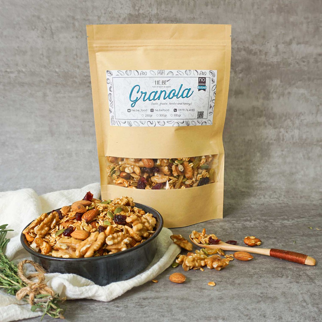 [Mã 267FMCGSALE giảm 8% đơn 500K] Combo 250g Granola + 250g Biscotti 3 Vị Ăn Kiêng Không Đường by HeBe | BigBuy360 - bigbuy360.vn