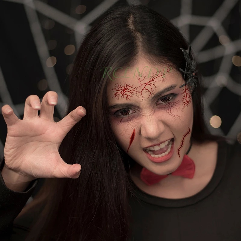 Hình Xăm Dán Vết Thương Giả Nghệ Thuật Hóa Trang Halloween Cho Nam Và Nữ