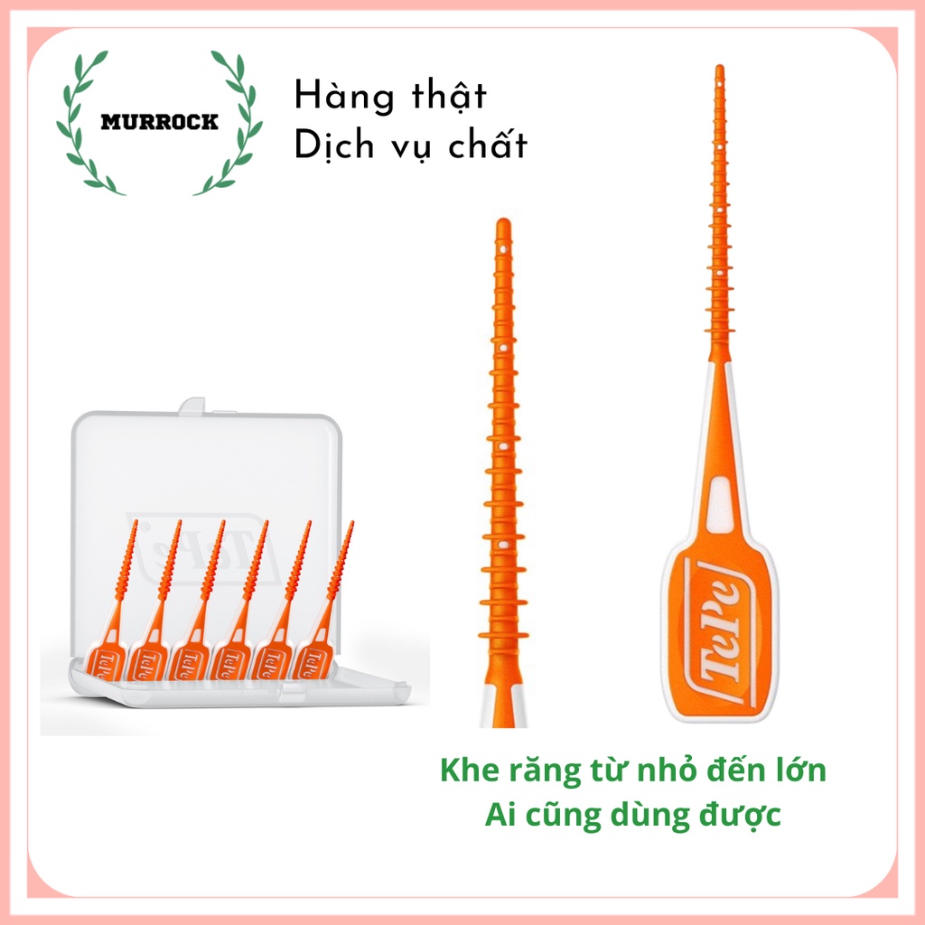 Tăm cao su chải kẽ răng TePe EasyPick XS-S sạch kẽ răng UK Anh Quốc loại 6, 36 cây