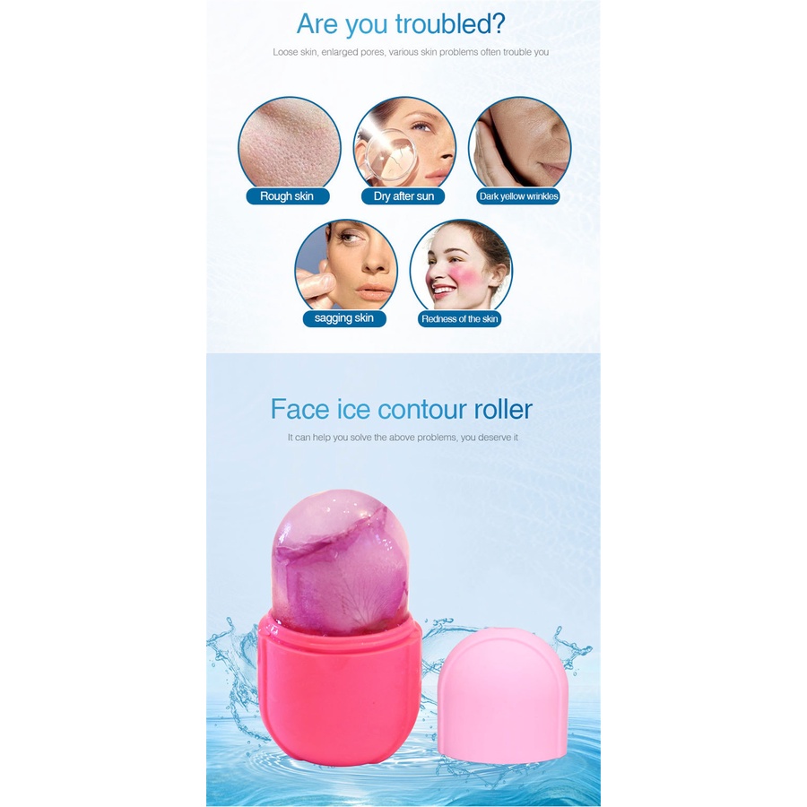 Dụng Cụ Chăm Sóc Da Mặt Khay đá Silicon Dạng Lăn để Nâng Cao đường Nét Và Giảm Mụn Cho Máy Mát Xa Da Mặt