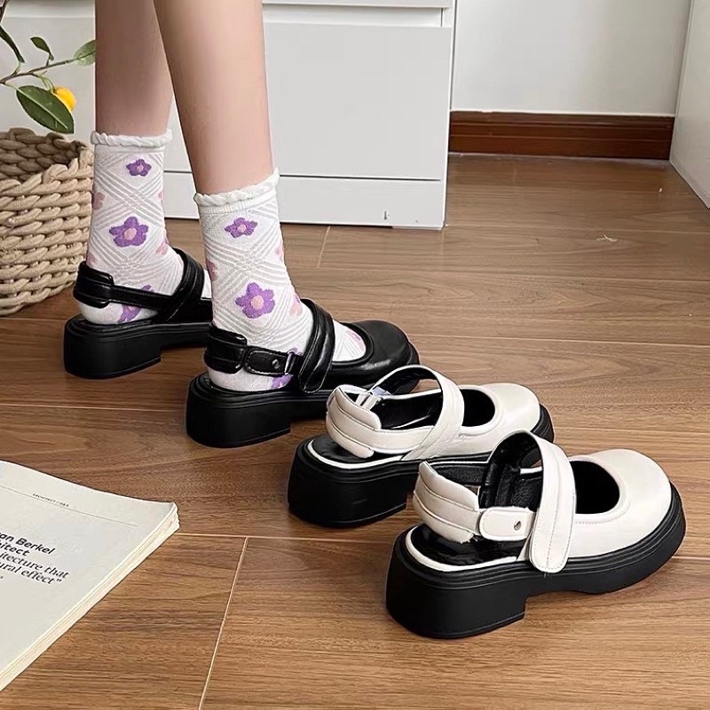 GIÀY NỮ BÍT MŨI HỞ GÓT QUAI GÀI - BINGSHOES