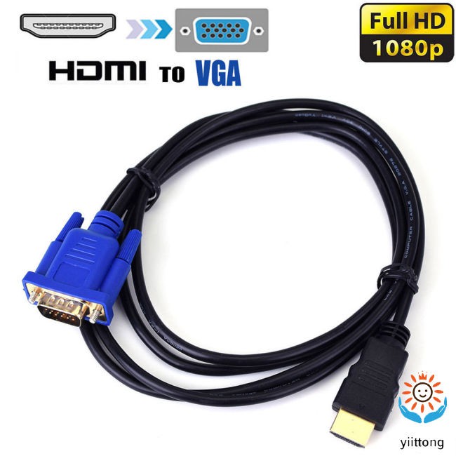 Cáp chuyển đổi cổng cắm HD 1080P HDMI sang cổng video VGA cho laptop PC dái 1.8M