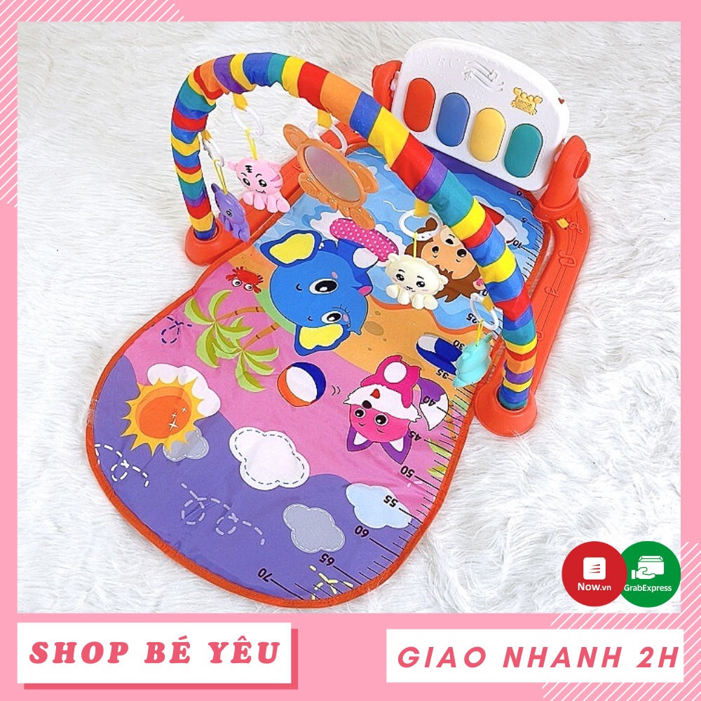 Thảm đàn cho bé  𝑭𝒓𝒆𝒆𝒔𝒉𝒊𝒑  Thảm nằm chơi có nhạc hình thú ngộ nghĩnh cho bé 9BABY mẫu voi đỏ