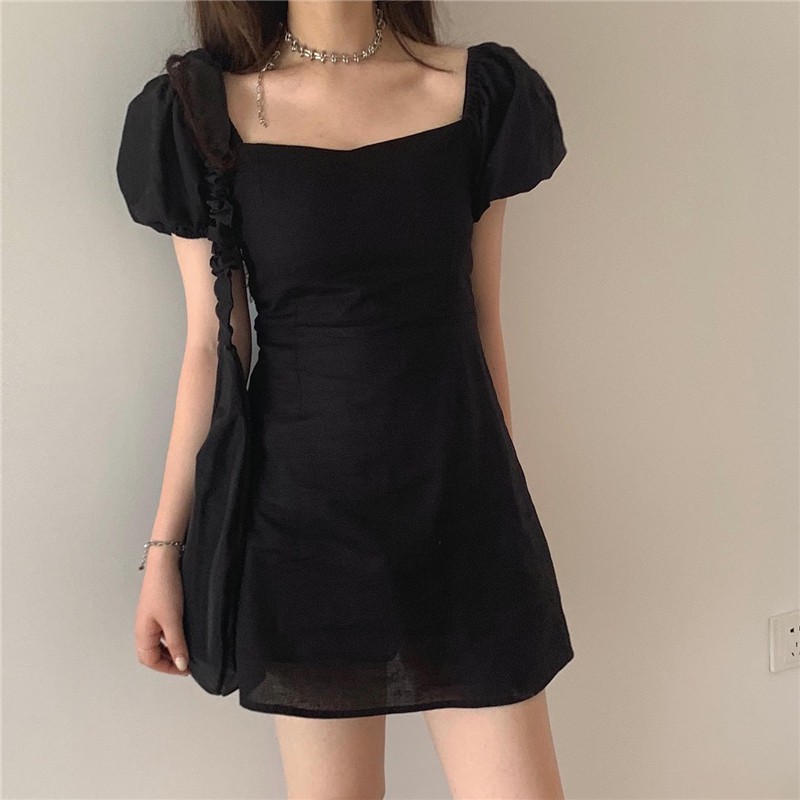 Đầm Xiaozhainv Tay Phồng Ôm Dáng Xinh Xắn Cổ Điển Kiểu Pháp Dành Cho Nữ | BigBuy360 - bigbuy360.vn