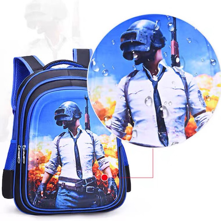 ( SẴN HÀNG ) Balo Học Sinh Cấp 2 3 Cỡ Lớn In Hình Game PUBG Dành Cho Bé Trai