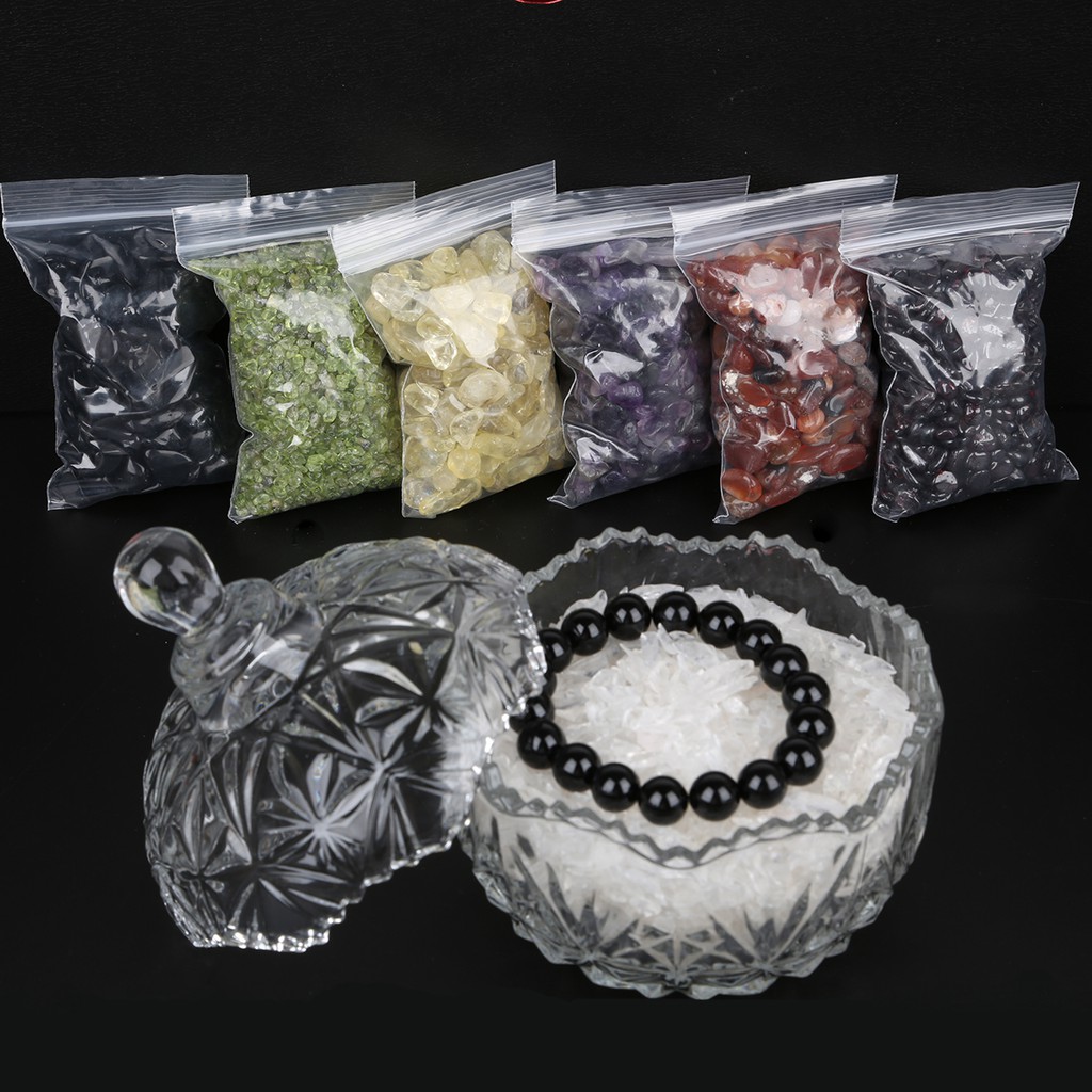 Túi Beadia đựng hạt đá obsidian 3-9mm dùng làm đồ trang sức thủ công chuyên nghiệp 100g