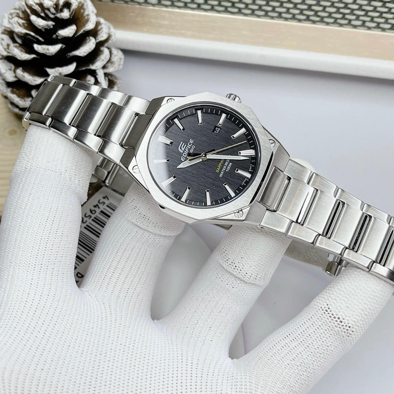 Đồng hồ casio nam efr-s108d-1 sapphire mặt bác giác new fullbox chính hãng