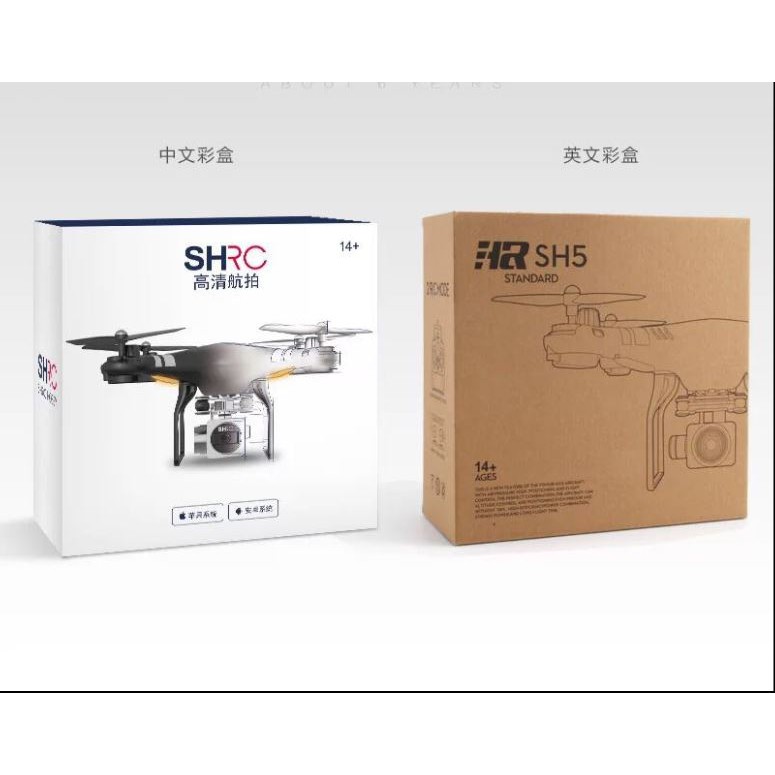 Máy bay flycam SH5HD giữ độ cao tự cất cánh hạ cánh camera wifi 1080p xoay 270 độ