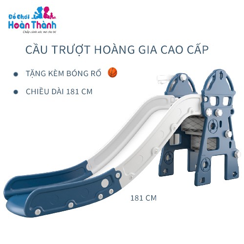 Cầu trượt trẻ em trong gia đình đa chức năng dài 181 cm cho bé