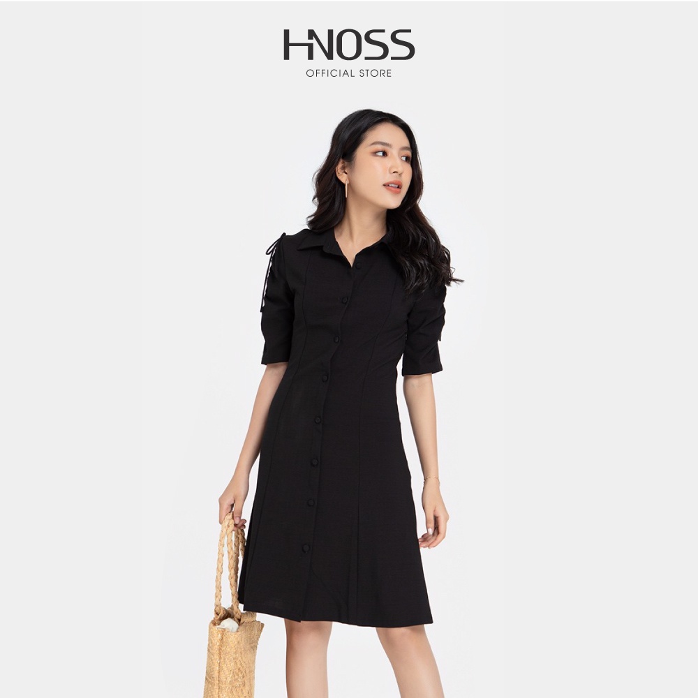 Đầm nữ sơ mi HNOSS kiểu dáng công sở Hopeful Dress DLU007
