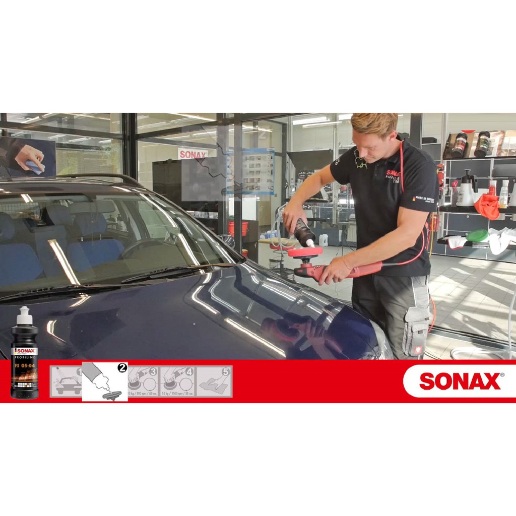 Đánh bóng xóa xước sơn xe Sonax bước 1 Profiline FS 05-04 1L