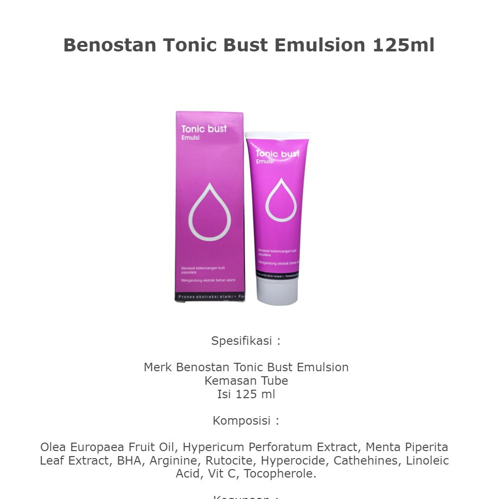 Tăng vòng 1, nở ngực, kem tăng vòng 1 Tonic Bust 125ML BENOSAN –Nhập Khẩu HY LẠP | BigBuy360 - bigbuy360.vn