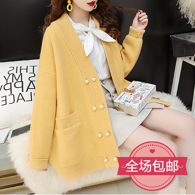 (SẴN BE +HỒNG) Áo len cardigan tiểu thư nữ tính