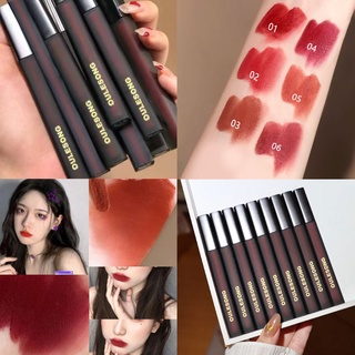 (Hàng Mới Về) Son Môi Dạng Lỏng Màu Đen Dưỡng Ẩm Chống Thấm Nước Không Dính Ly