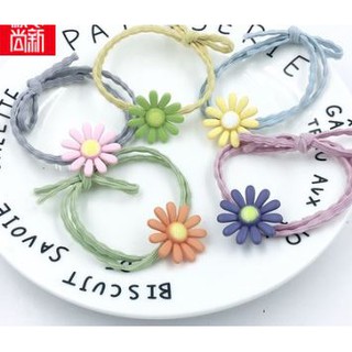 [RẺ VÔ ĐỊCH] Dây chun buộc tóc hoa cúc daisy Hàn Quốc (sẵn 5 màu) - Phụ kiện cột tóc