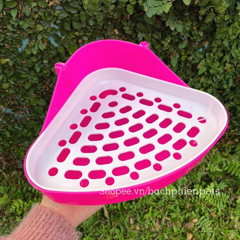 Khay vệ sinh tam giác cho thú cưng Thỏ, Guinea Pig( Bọ ú, Chuột Lang) 25x17x10.