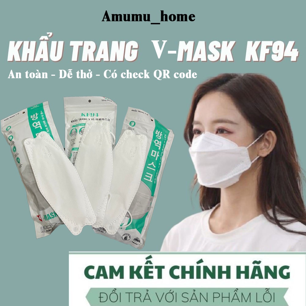 Khẩu trang 4D KF94 công nghệ Hàn Quốc 4 lớp chống bụi mịn và kháng khuẩn - Khẩu trang cá 4D KF94