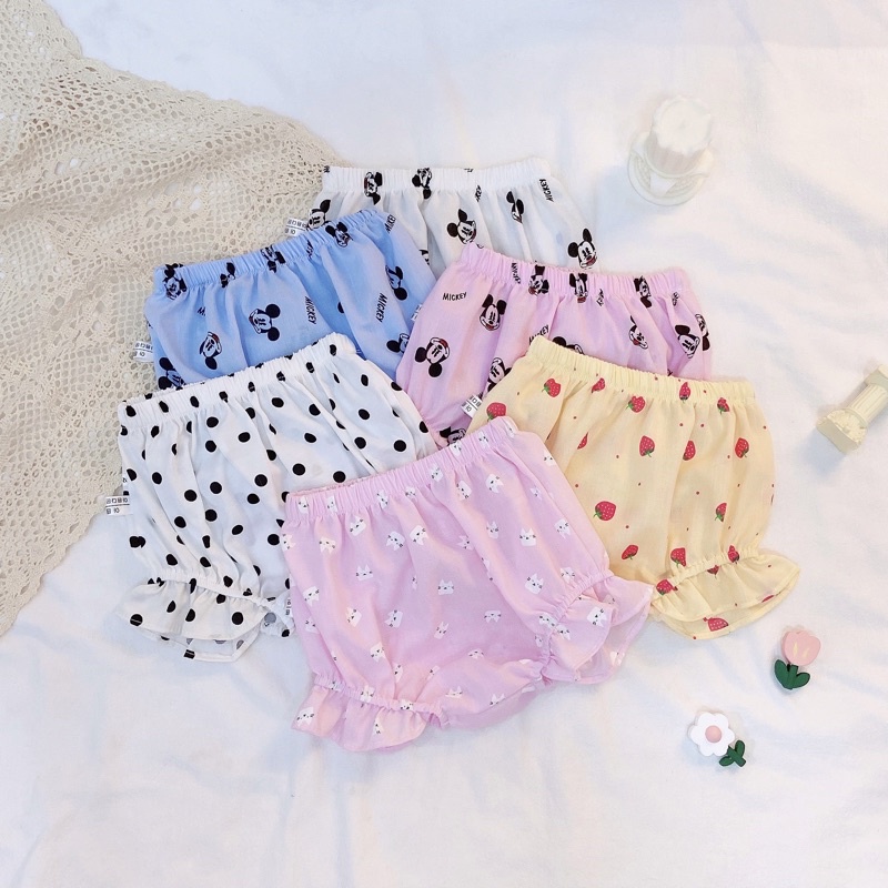 Quần Đùi Cho Bé Gái, Quần Cho Bé Cực Xinh Mặc Thoải Mái Thanh Hằng Baby 7 Đến 15 Kg