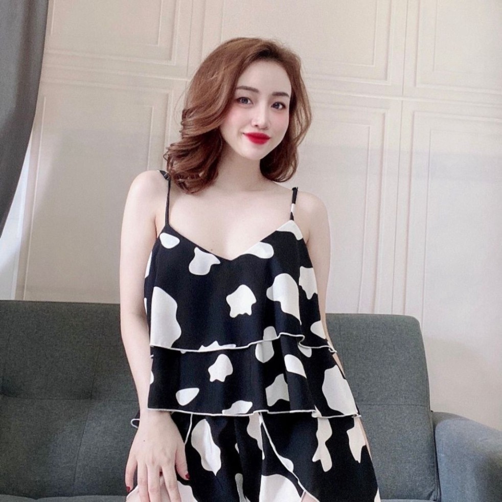 Đồ ngủ sexy Đồ ngủ bò sữa lụa Satin cao cấp mềm mại xinh xắn | BigBuy360 - bigbuy360.vn