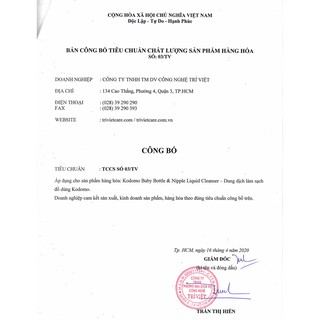Nước rửa bình sữa Kodomo (bình 750ml)