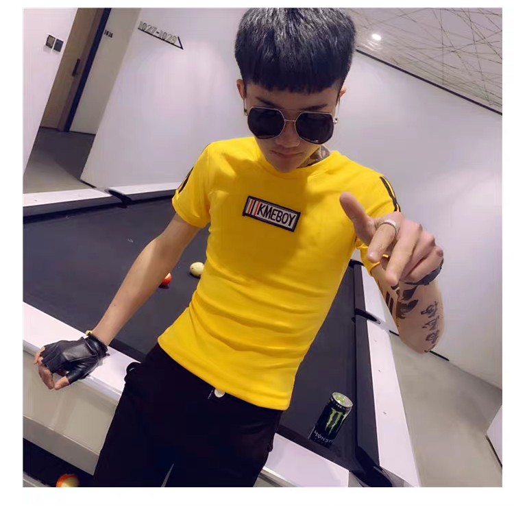 ÁO THUN NAM CAO CẤP VAI PHỐI SỌC THÊU NGỰC ÁO | BigBuy360 - bigbuy360.vn