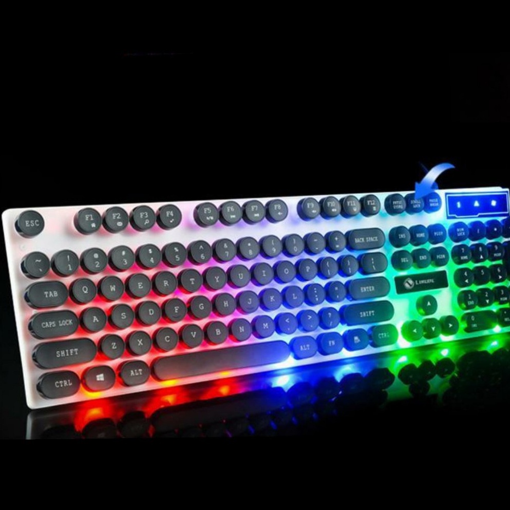 BÀN PHÍM GAME THỦ NÚT TRÒN CÓ ĐÈN LED SÀNH ĐIỆU CỰC NHẠY TX30 CHẤT LIỆU SIÊU BỀN