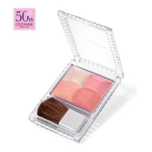 Phấn má hồng Cezanne Mix Color Cheek Nhật Bản mềm mịn chống thấm nước lâu trôi 8g