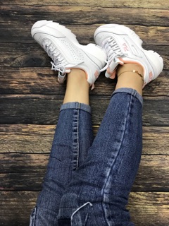GIÀY FILA TRẮNG HỒNG PHẤN(tặng móc khoá)