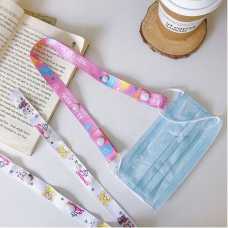 Dây đeo khẩu trang họa tiết cực đẹp phong cách Hàn Quốc cho bé chất lượng cao giúp chống rơi khẩu trang
