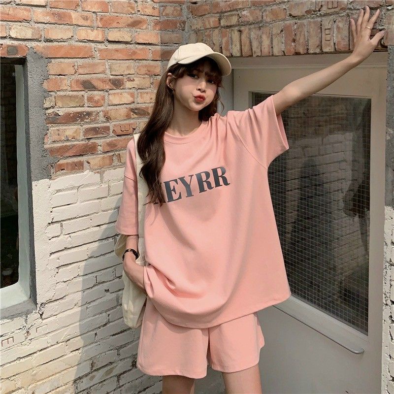 Đồ bộ thể thao nữ chất thun cotton co giãn thoáng mát thời trang hè